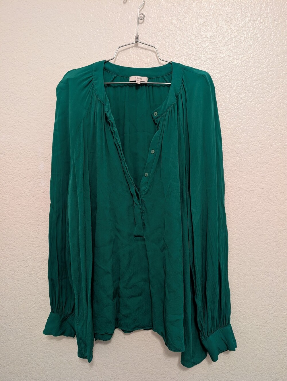 Reiss Gwen Blouse Green Size 8